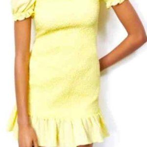 Zara Smocked Yellow Mini Dress - Never worn